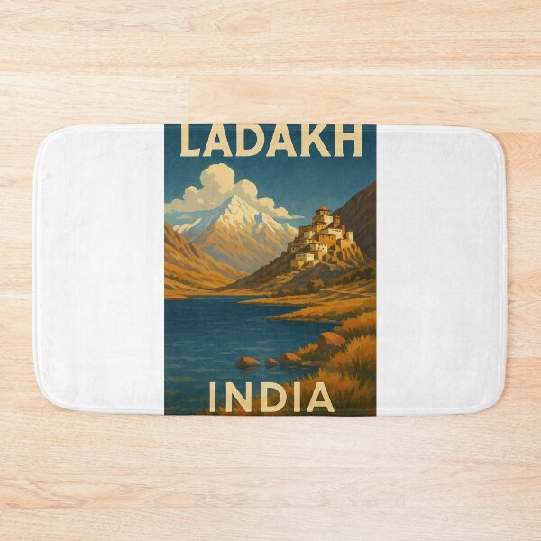 Item preview, Tibetan Monastery and Snow Peaks in Ladakh, India designed and sold by Aryabek.