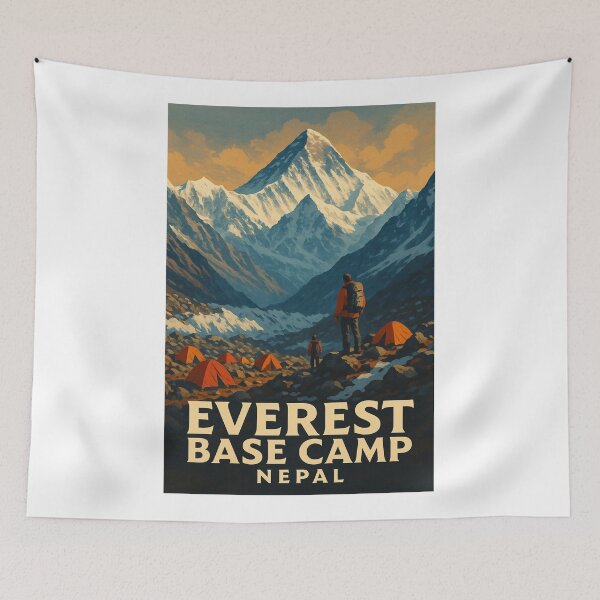 Item preview, Hikers and Camps at Everest Base Camp, Nepal designed and sold by Aryabek.