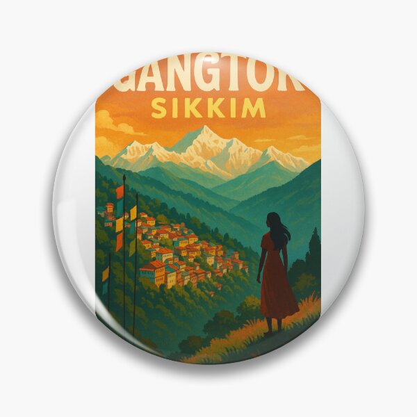 Item preview, Gangtok and Himalayan Sunrise in Sikkim, India designed and sold by Aryabek.