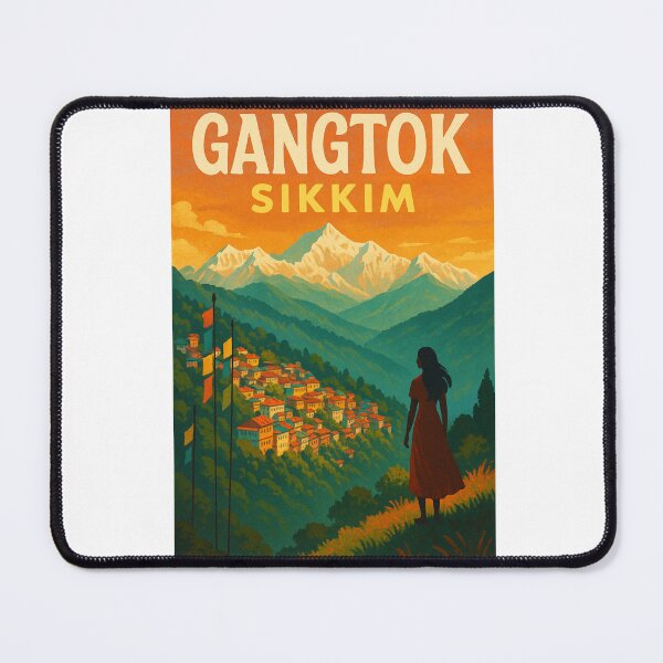 Item preview, Gangtok and Himalayan Sunrise in Sikkim, India designed and sold by Aryabek.