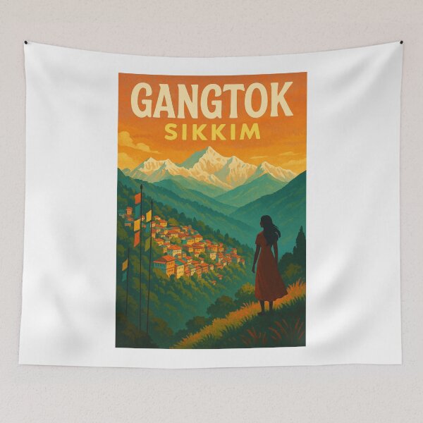 Item preview, Gangtok and Himalayan Sunrise in Sikkim, India designed and sold by Aryabek.