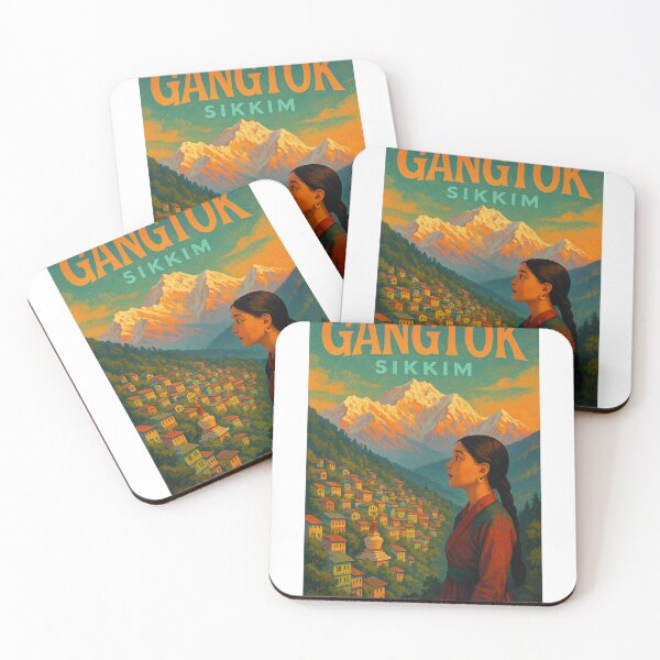 Item preview, Gangtok and Kanchenjunga Peaks, Sikkim, India designed and sold by Aryabek.