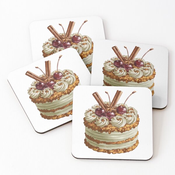 Item preview, Delicious cake with cherries and cinnamon sticks on top at a dessert table during a party celebration designed and sold by Ms. Iryna.