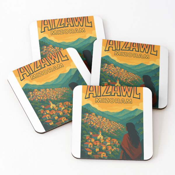 Item preview, Aizawl Hillside and Church View, Mizoram, India designed and sold by Aryabek.