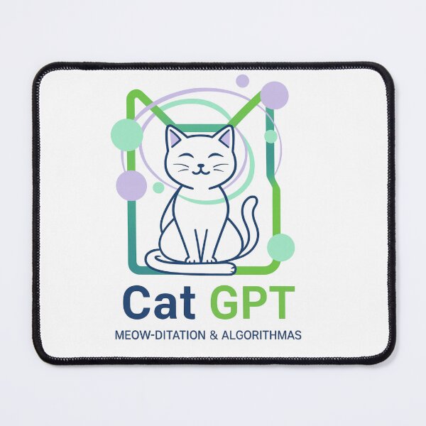 Item preview, Cat GPT, Cute cat AI illustration, designed and sold by LaModaLoKa01.