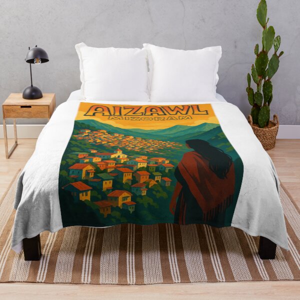 Item preview, Aizawl Hillside and Church View, Mizoram, India designed and sold by Aryabek.