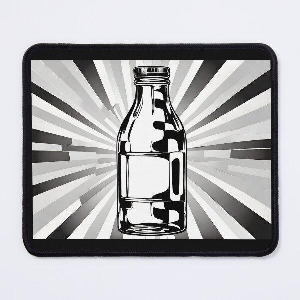 Item preview, black and white milk bottle designed and sold by aledfychan.