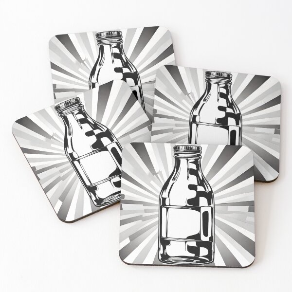 Item preview, black and white milk bottle designed and sold by aledfychan.