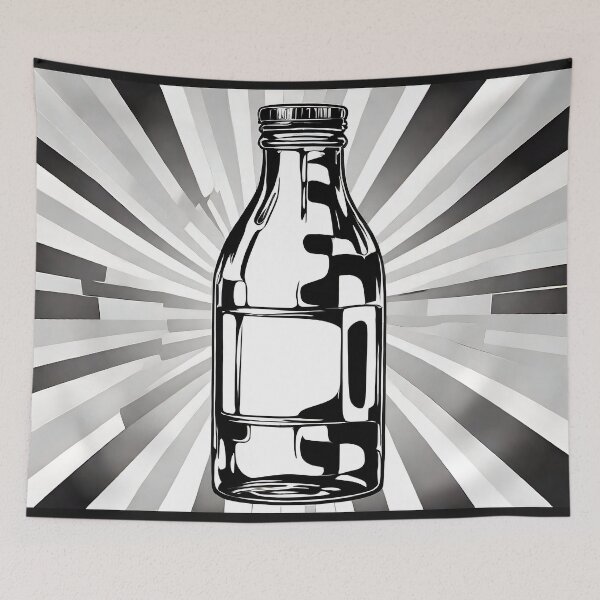 Item preview, black and white milk bottle designed and sold by aledfychan.