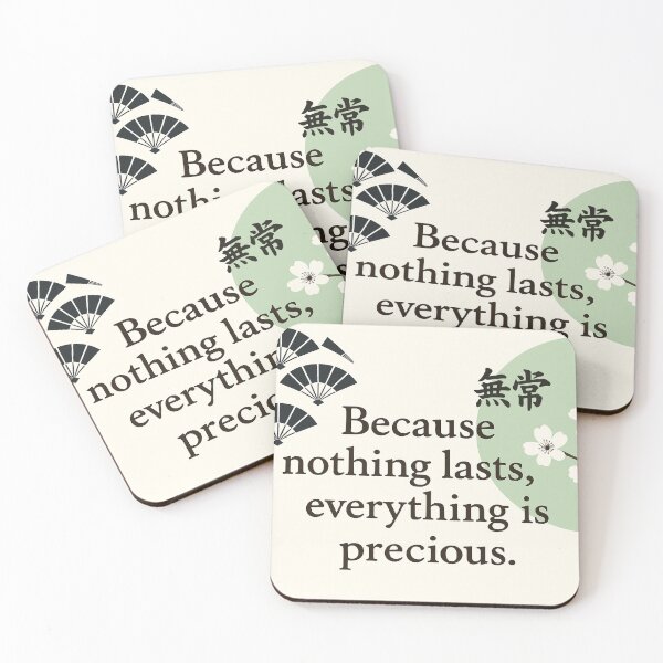 Item preview, Because Nothing Lasts, Everything Is Precious – Minimal Japanese-Inspired Gratitude Art designed and sold by Myōhō Print Co..