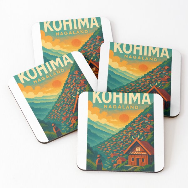 Item preview, Kohima Hillside and Tribal Architecture, Nagaland, India designed and sold by Aryabek.