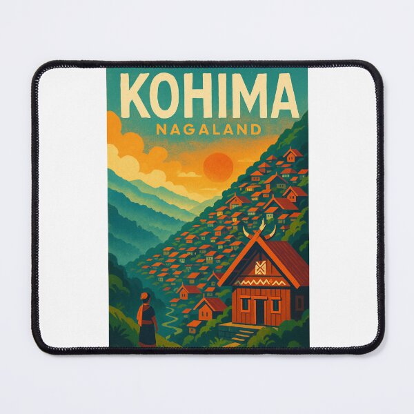 Item preview, Kohima Hillside and Tribal Architecture, Nagaland, India designed and sold by Aryabek.