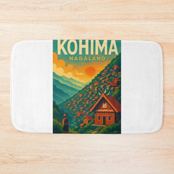Item preview, Kohima Hillside and Tribal Architecture, Nagaland, India designed and sold by Aryabek.