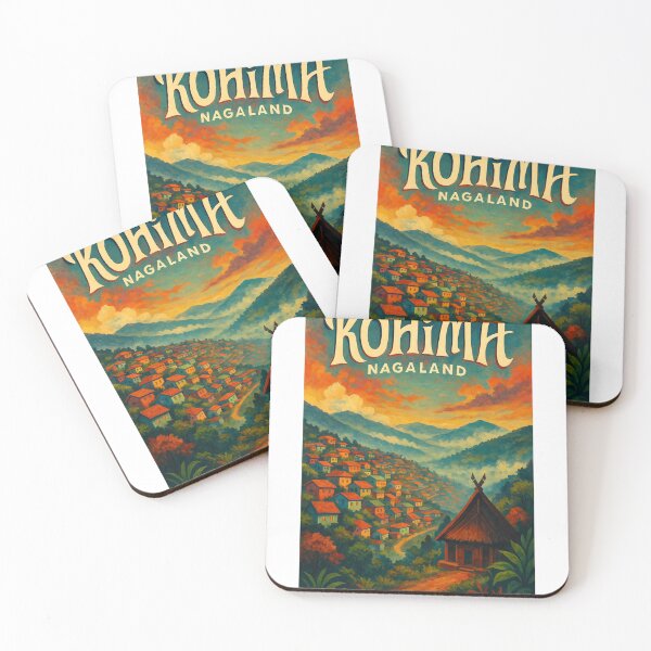 Item preview, Kohima Sunset and Misty Hills, Nagaland, India designed and sold by Aryabek.