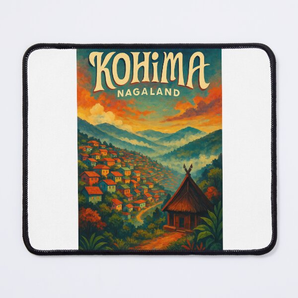 Item preview, Kohima Sunset and Misty Hills, Nagaland, India designed and sold by Aryabek.