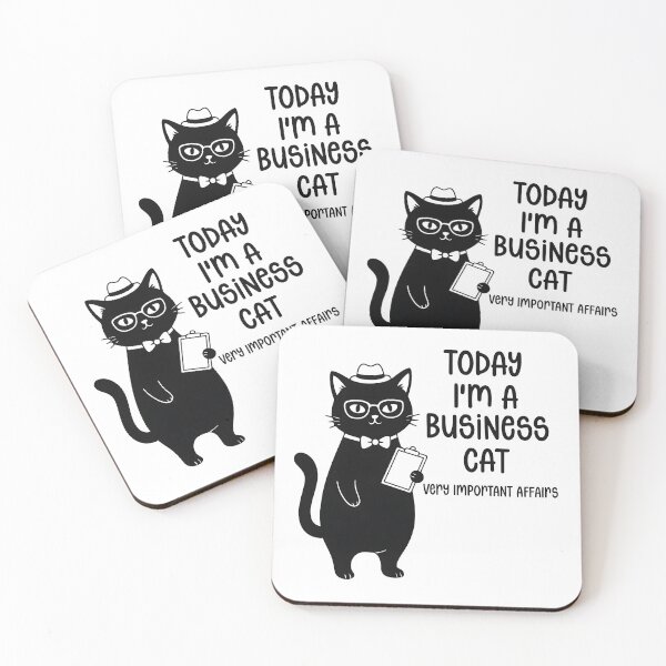 Artikelvorschau, Heute bin ich eine Business-Katze – Lustige Bürokatzen-Illustration entworfen und verkauft von Senkov.