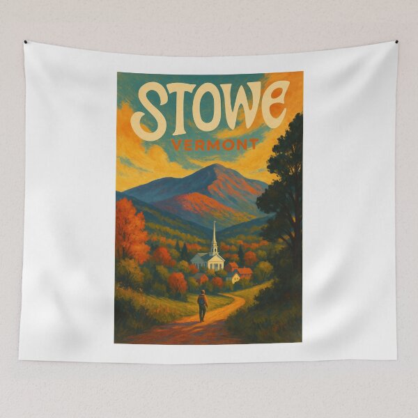Item preview, Stowe and Mount Mansfield in Fall, Vermont, USA designed and sold by Aryabek.
