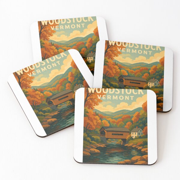 Item preview, Woodstock Covered Bridge and Autumn Forest, Vermont, USA designed and sold by Aryabek.