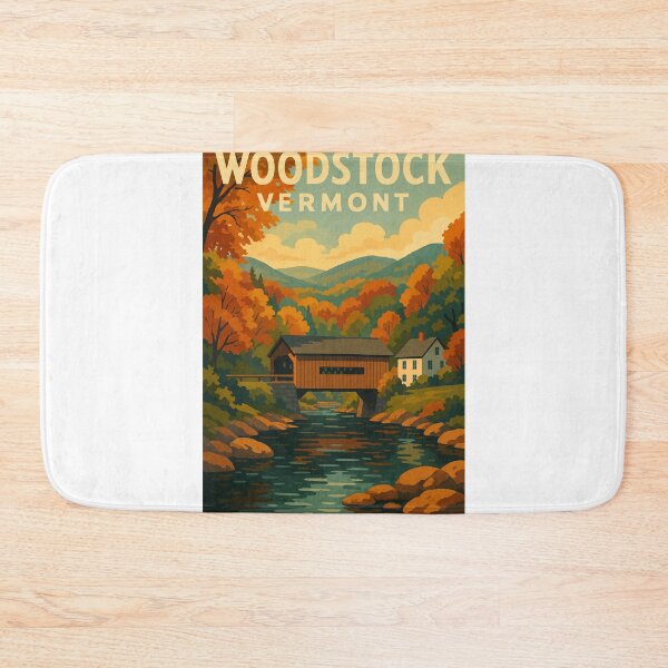 Item preview, Woodstock Covered Bridge and Autumn Forest, Vermont, USA designed and sold by Aryabek.