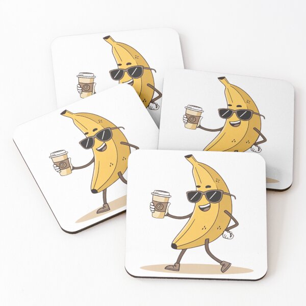 Item preview, Cool Banana with Coffee – Stay Cool. Stay Caffeinated. by Vivo Studio designed and sold by VivoStudio.