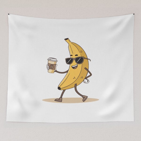 Item preview, Cool Banana with Coffee – Stay Cool. Stay Caffeinated. by Vivo Studio designed and sold by VivoStudio.