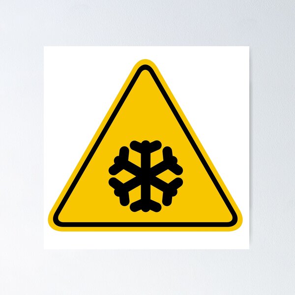 Item preview, Low Temperature Hazard Warning Cold Cryogenic Safety Sign designed and sold by wdevkn.