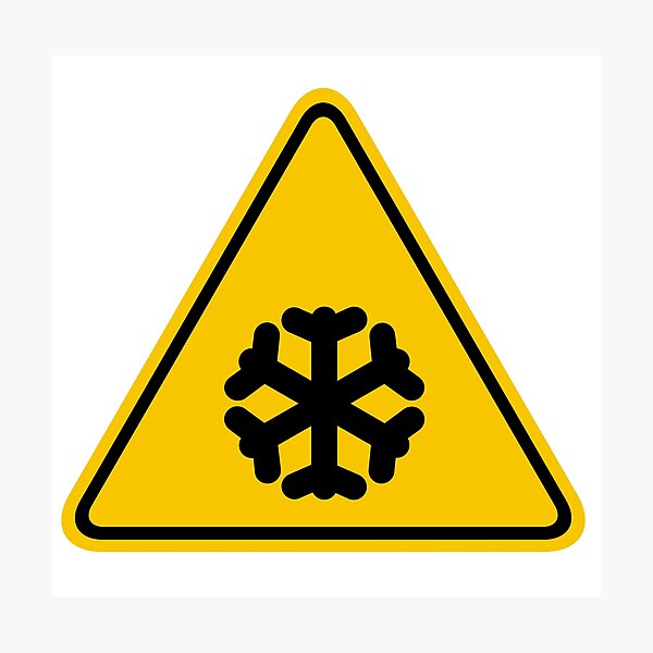 Item preview, Low Temperature Hazard Warning Cold Cryogenic Safety Sign designed and sold by wdevkn.