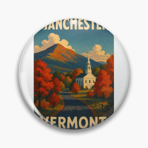 Item preview, Manchester Vermont Church and Mount Equinox in Fall designed and sold by Aryabek.