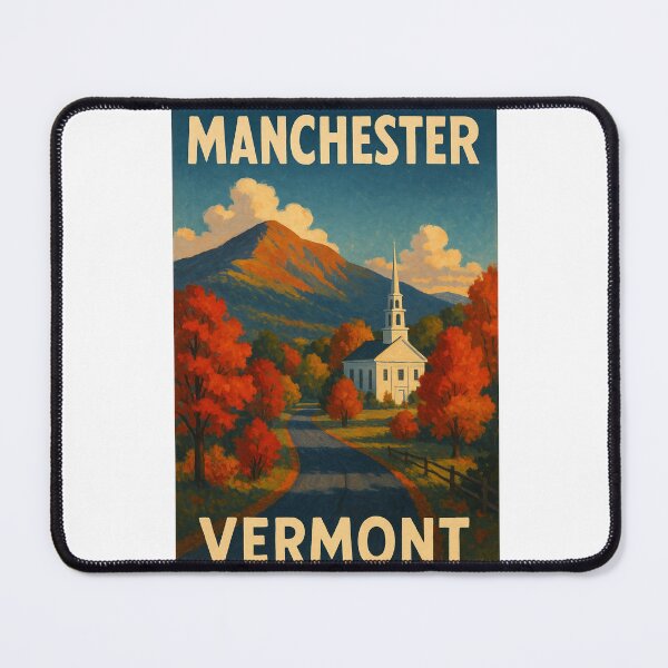 Item preview, Manchester Vermont Church and Mount Equinox in Fall designed and sold by Aryabek.