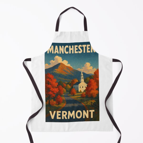 Item preview, Manchester Vermont Church and Mount Equinox in Fall designed and sold by Aryabek.