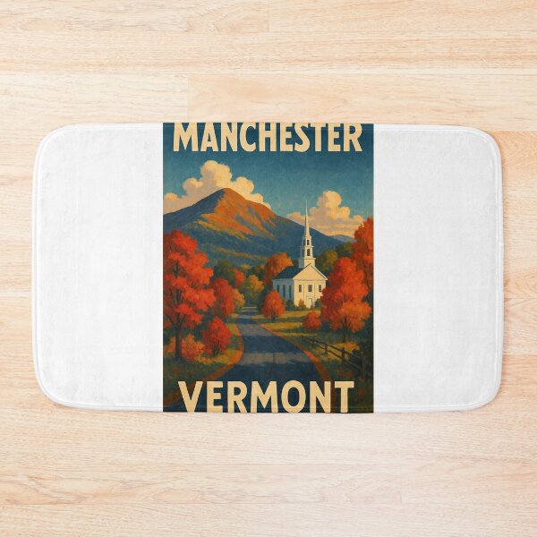 Item preview, Manchester Vermont Church and Mount Equinox in Fall designed and sold by Aryabek.