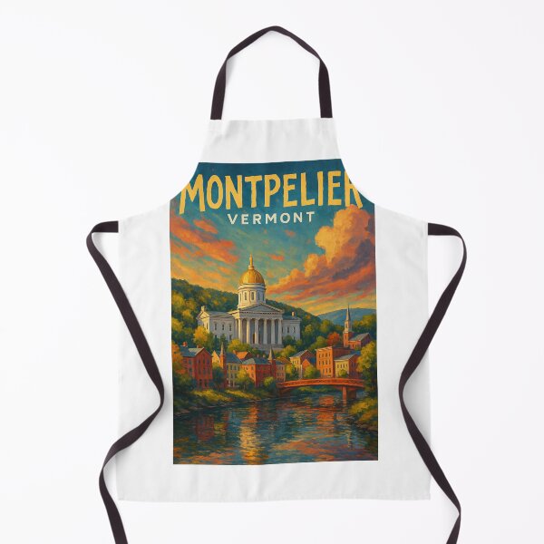 Item preview, Montpelier Vermont State House at Sunset with River View designed and sold by Aryabek.