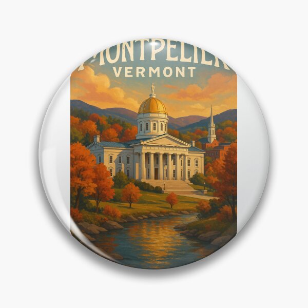 Item preview, Montpelier Vermont Capitol Building and Autumn Mountains designed and sold by Aryabek.