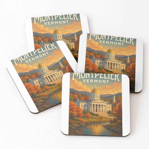 Item preview, Montpelier Vermont Capitol Building and Autumn Mountains designed and sold by Aryabek.