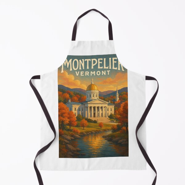 Item preview, Montpelier Vermont Capitol Building and Autumn Mountains designed and sold by Aryabek.