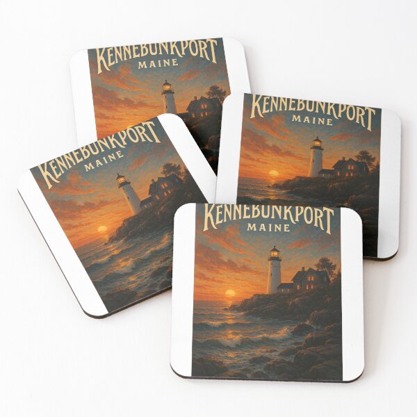 Item preview, Kennebunkport Maine Lighthouse at Coastal Sunset designed and sold by Aryabek.
