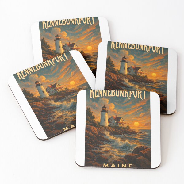 Item preview, Kennebunkport Maine Lighthouse and Ocean Sunrise designed and sold by Aryabek.