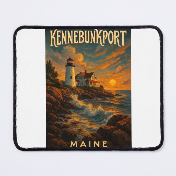 Item preview, Kennebunkport Maine Lighthouse and Ocean Sunrise designed and sold by Aryabek.