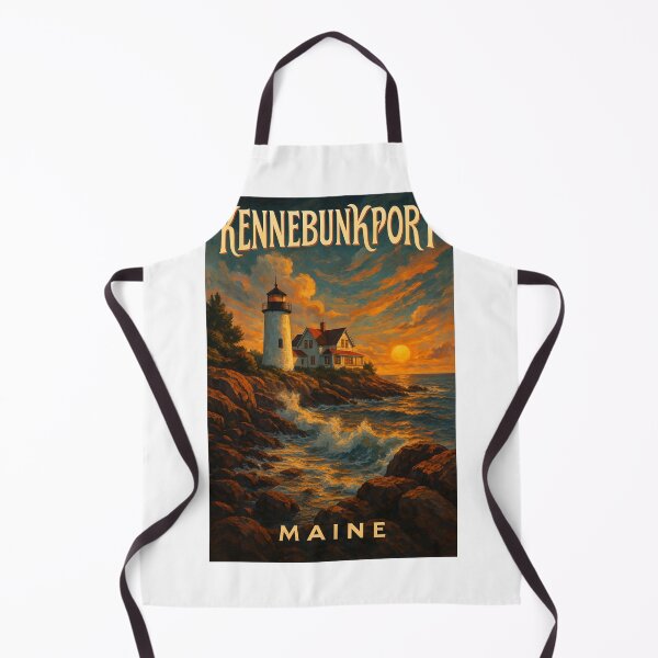 Item preview, Kennebunkport Maine Lighthouse and Ocean Sunrise designed and sold by Aryabek.