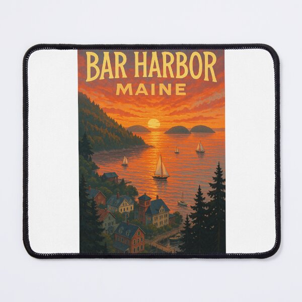 Item preview, Bar Harbor Maine Sailboats at Sunset with Islands designed and sold by Aryabek.