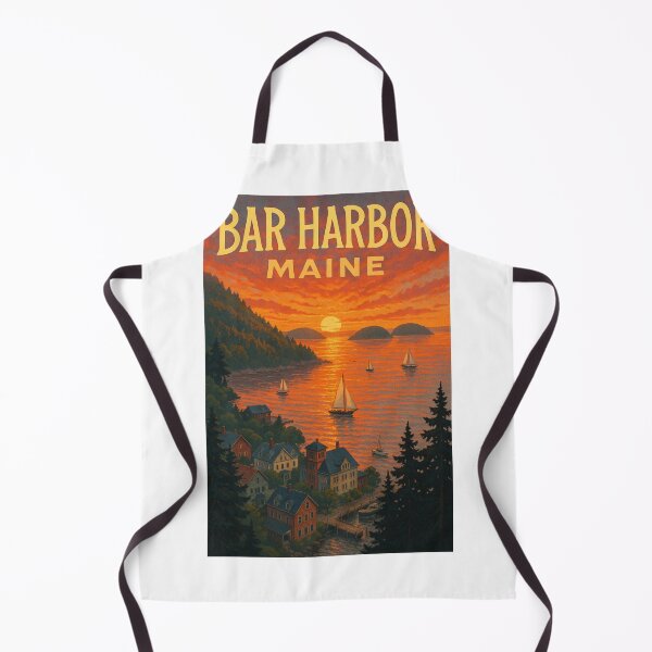 Item preview, Bar Harbor Maine Sailboats at Sunset with Islands designed and sold by Aryabek.