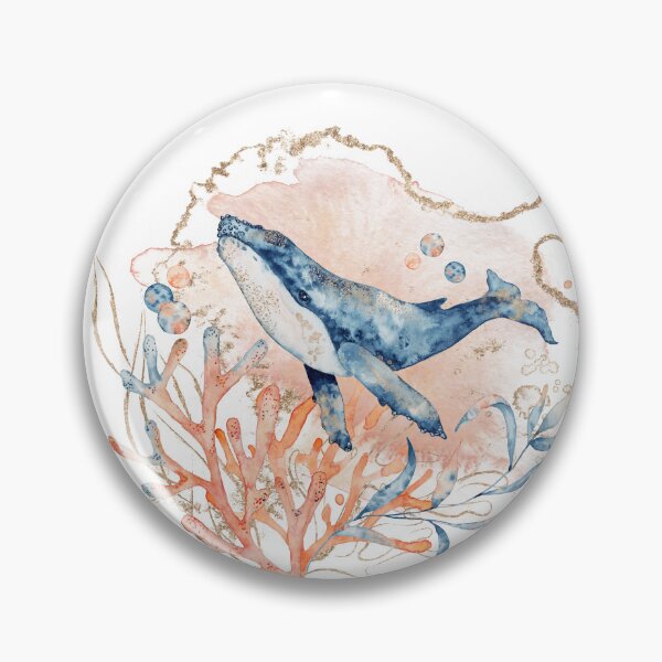 Item preview, Watercolour style whale and coral designed and sold by KaitJDesign.