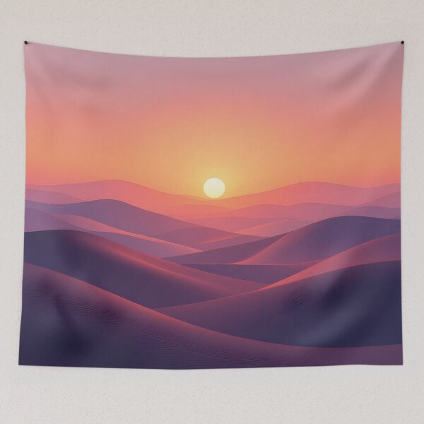 Item preview, Pink Hazy Horizons Over Rolling Hills designed and sold by ByNicoleSara.