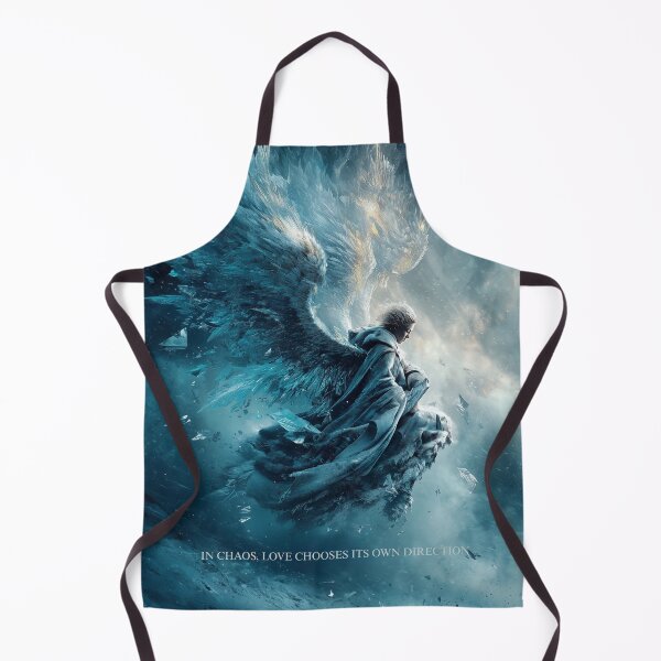 Item preview, In Chaos, Love Chooses Its Own Direction | Ice-Winged Angel of Destiny in Snowstorm designed and sold by VisionaryVeils.