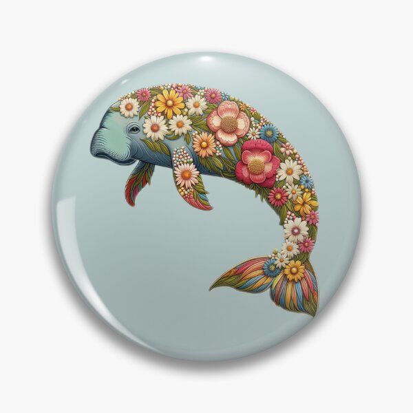 Item preview, Flower Retro Dugong designed and sold by Jayda Bruce.