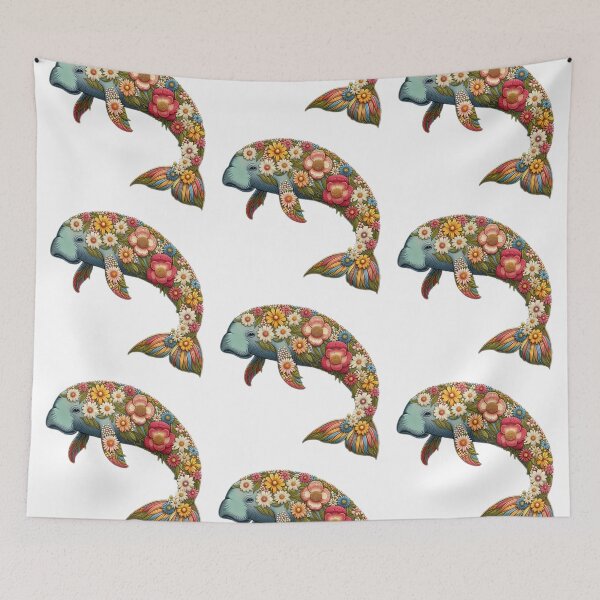 Item preview, Flower Retro Dugong designed and sold by Jayda Bruce.