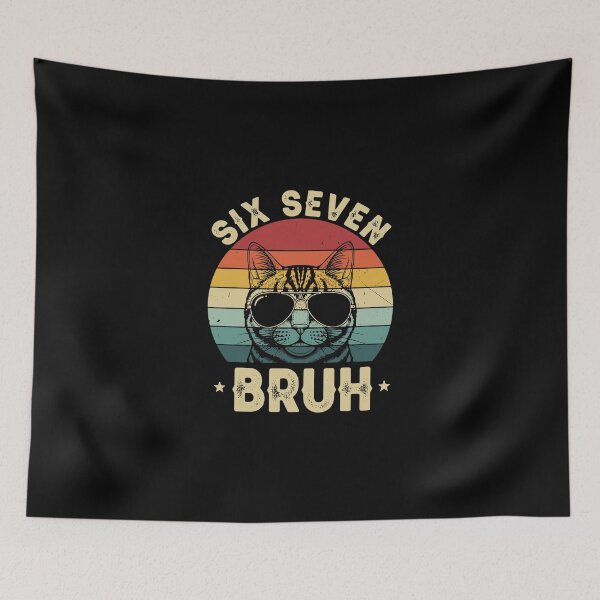 Item preview, 67 Cat Wearing Sunglasses Gen Alpha Funny Six Seven 6 7 Meme designed and sold by PopStars1993.
