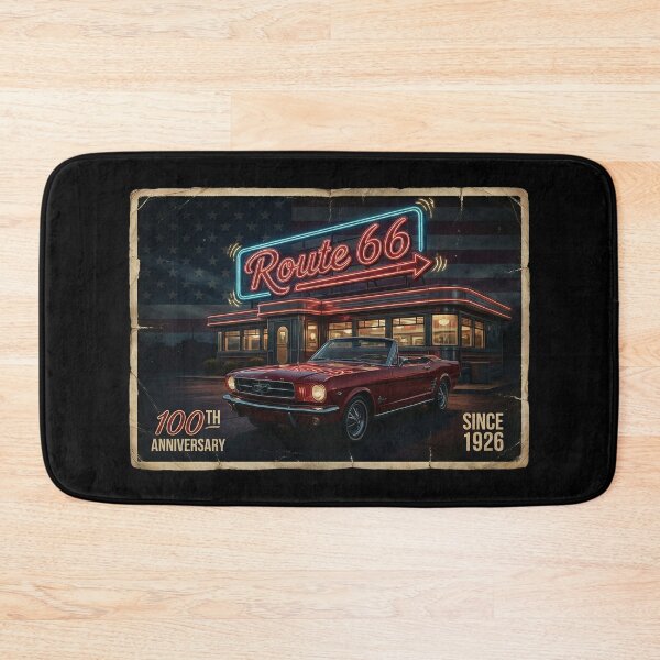 Item preview, Route 66 Centennial Neon Diner: 100th Anniversary 1926-2026 Red Convertible designed and sold by G350.