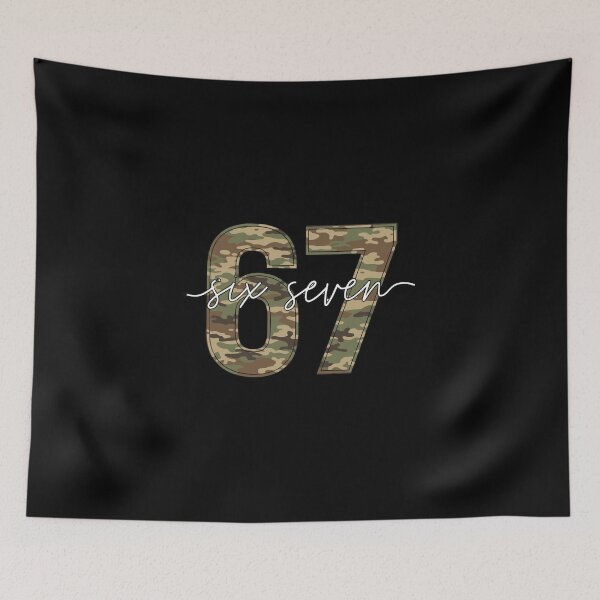 Item preview, Funny Camo Six Seven 67 Meme designed and sold by PopStars1993.