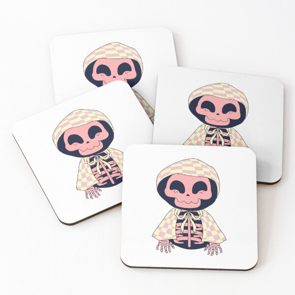 Item preview, Cute Pastel Skeleton in Checkered Cloak designed and sold by Horrify.